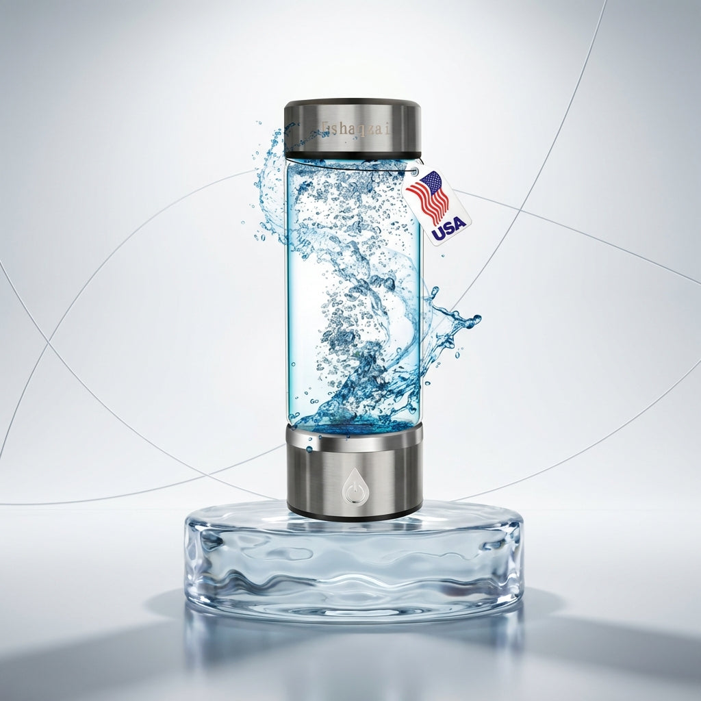 Hydrogen Water Bottle Generator β 14 oz | SPE/PEM Technology | Rechargeable