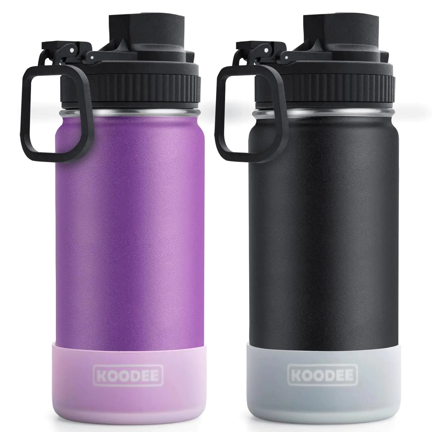 16 oz Insulated Water Bottles – 2 Pack | Wide Mouth | BPA-Free Stainless Steel