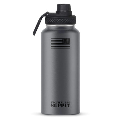 Tactical Pro Supply 32 oz. Patriotic Water Bottles | Decorated in the USA | Made with Premium Stainless Steel Material | Double Wall Vacuum Water Bottle Insulated