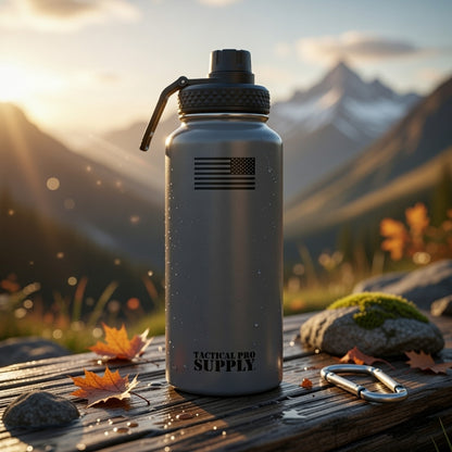 32 oz Patriotic Insulated Water Bottle | American Flag | Premium Stainless Steel