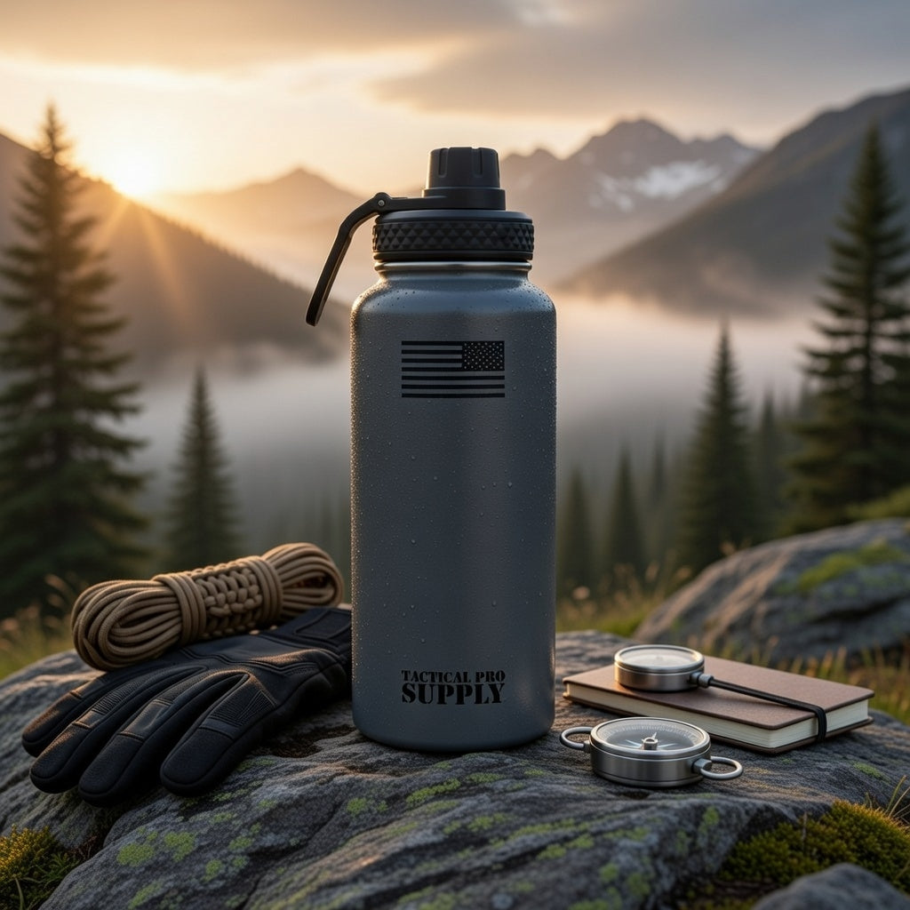 32 oz Patriotic Insulated Water Bottle | American Flag | Premium Stainless Steel