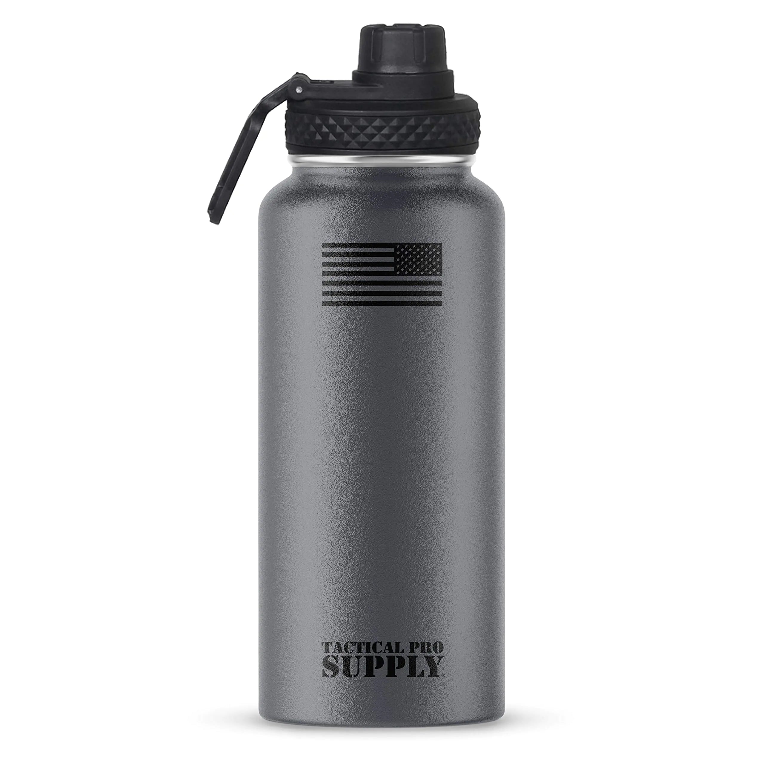 Tactical Pro Supply 32 oz. Patriotic Water Bottles | Decorated in the USA | Made with Premium Stainless Steel Material | Double Wall Vacuum Water Bottle Insulated